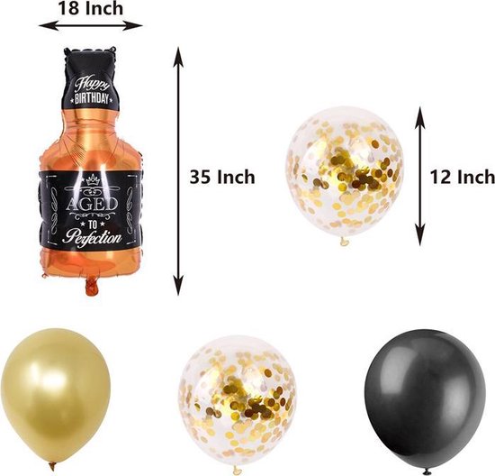 Latex Ballonnen 60 jaar versiering - Goud