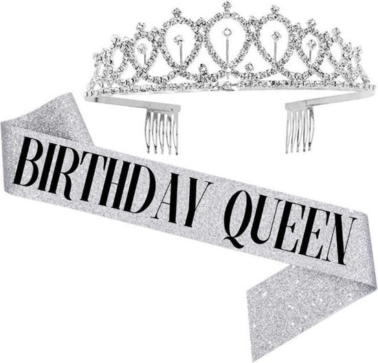 Verjaardag Sjerp en Tiara - Birthday Queen - Zilver