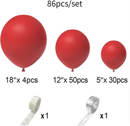 86-delige Macaron Ballonnenset