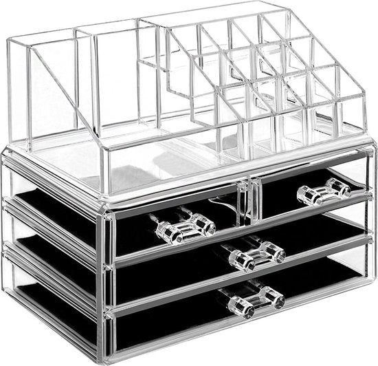 Cosmetica Opbergdoos met 4 Laden en 16 Vakken