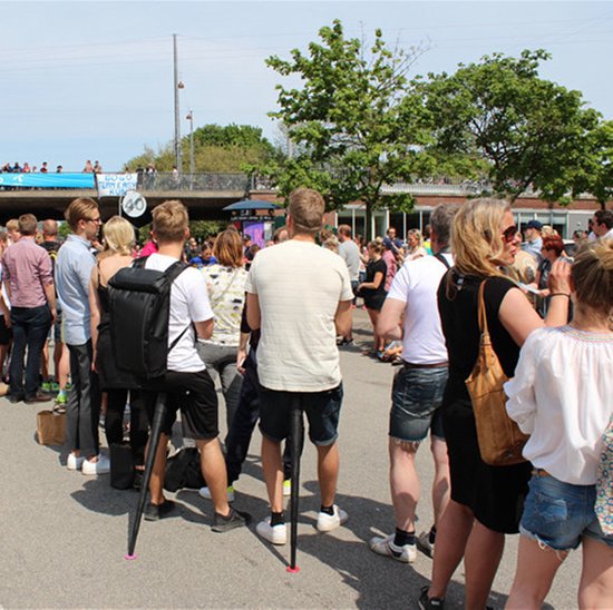 Compacte zitkruk - Voor trein, festivals en wachtrijen