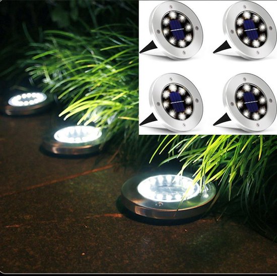 Xtraworks Buitenverlichting LED spots met lichtsensor Wit