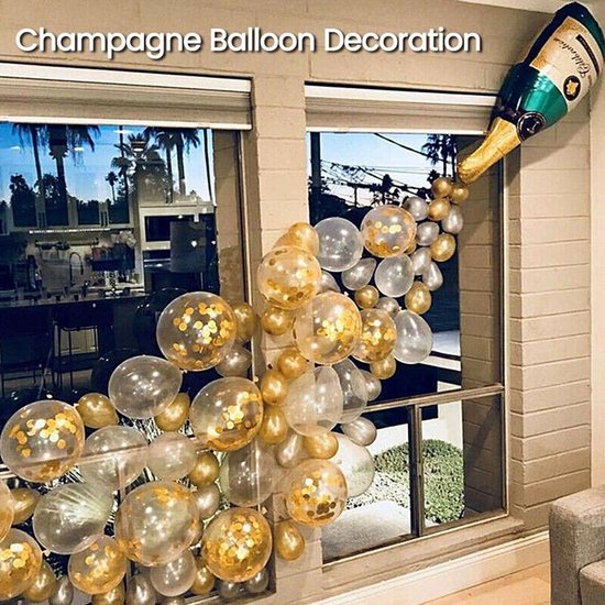 Set Champagne Ballonnen Feestdecoratie 32 stuks