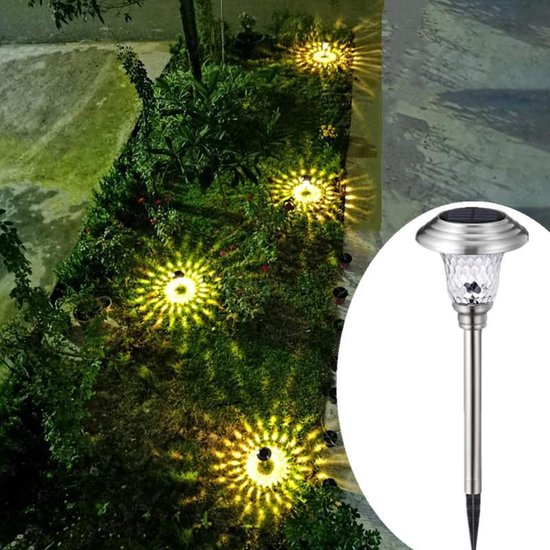 Xtraworks Solar Gazonlamp - Roestvrij Stalen Tuinverlichting