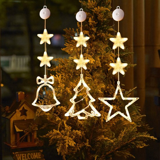 Magische Kerstverlichting Set - 3 LED Zuignaplampen