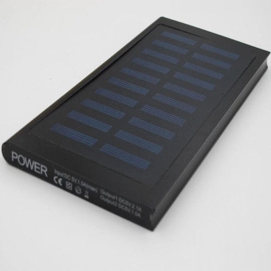 Zwarte Zonne-Powerbank 20000mAh