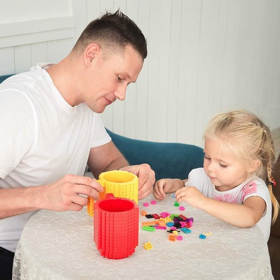 Gele mok 350 ml BPA-vrij cadeau voor kinderen of volwassenen