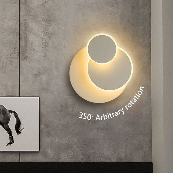 Design wandlamp met 3 lichtstanden (Rond, 360° draaibaar)