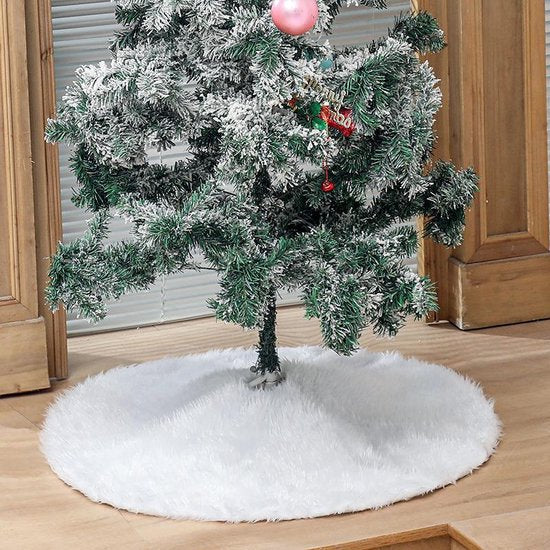 Duurzame Pailletten Kerstboom Rok - 122cm, Wit