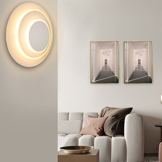 Design wandlamp met 3 lichtstanden (Rond, 360° draaibaar)