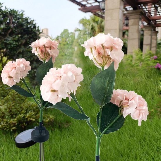 Sfeervolle Buitenverlichting Roze Hortensia