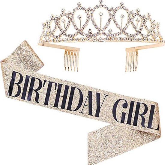 Verjaardag Sjerp en Tiara - 'Birthday Girl' goud