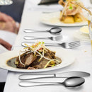 Draagbare roestvrijstalen bestekset in zilver, 9-delig