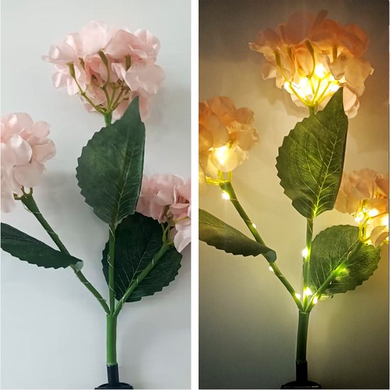 Sfeervolle Buitenverlichting Roze Hortensia