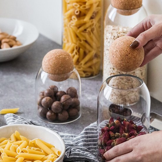 4-delige Afsluitbare Bewaardozen van Hoog Borosilicaatglas