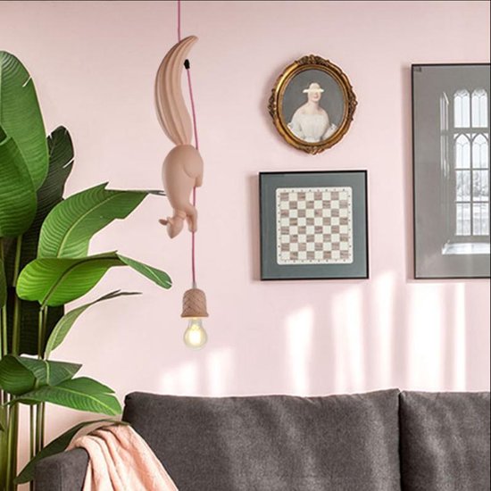 Eekhoorn Hanglamp -roze