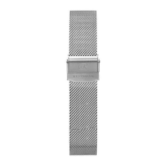 Elegante mesh horlogeband 16mm zilver