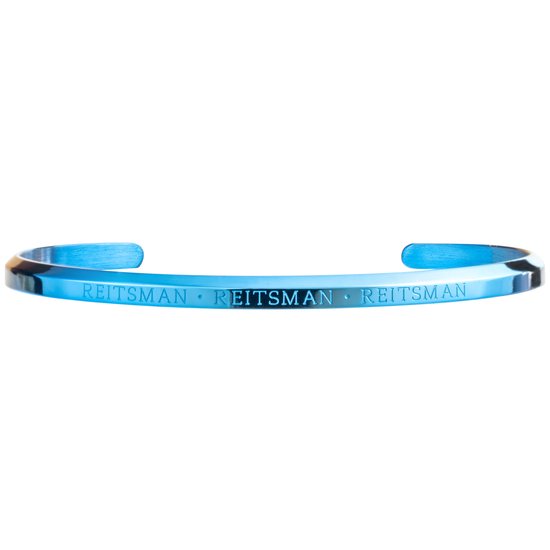 Blauwe armband van roestvrij staal - opvallend accessoire