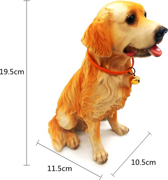 Golden Retriever Harsdecoratie 10.5x11.5x19.51cm