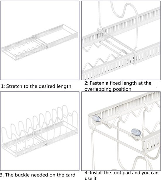 Verstelbaar pannenrek - Opbergrek voor pannen