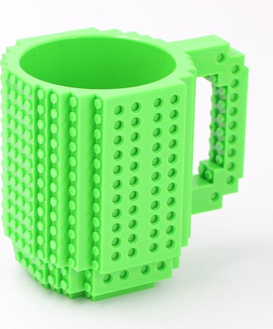 Lego Mok / Bouw je eigen beker - groen - 350 ml